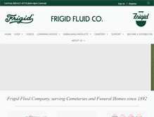 Tablet Screenshot of frigidfluid.com